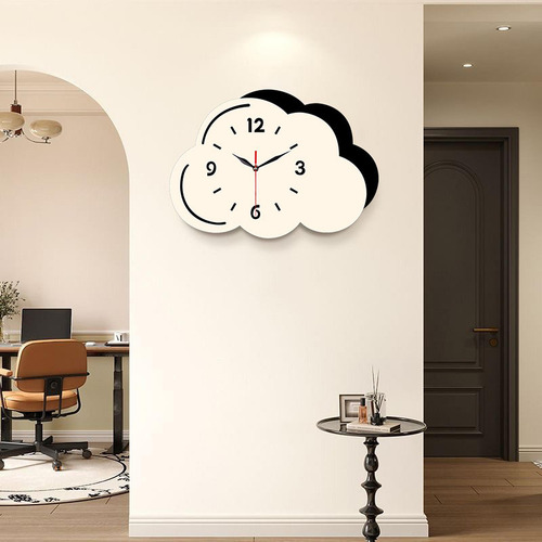 Reloj De Pared Con Diseño De Nubes, Reloj Decorativo