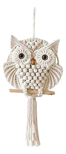 Tapiz Bohemio De Macramé Con Forma De Búho Para 50x20cm