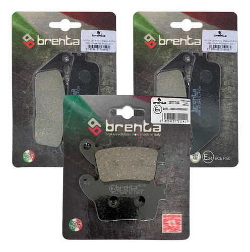 Jogo Pastilha De Freio Brenta Cbr 600f Sem Abs 2012-2014