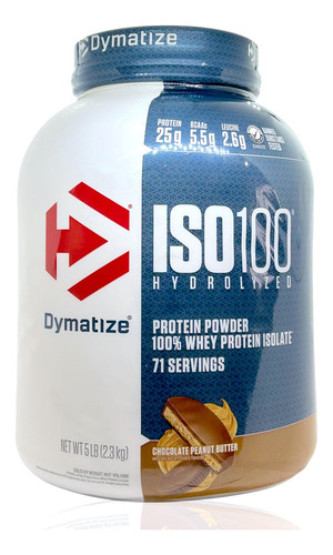 Iso 100 Proteína Hydrolyzed 5 Lbs Chocolate Crema Cacahuate 