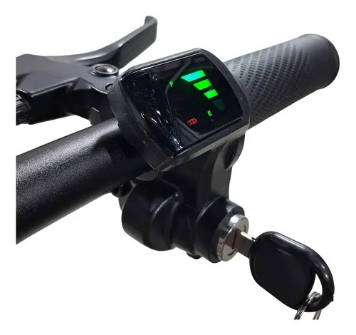 Bicicleta Elétrica Dobrável 400w 30km/h Farol De Led Cinza