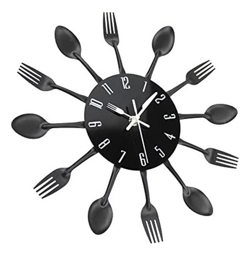 Reloj De Pared De Cocina, 3d Modern Cutlery Cutlery Reloj De