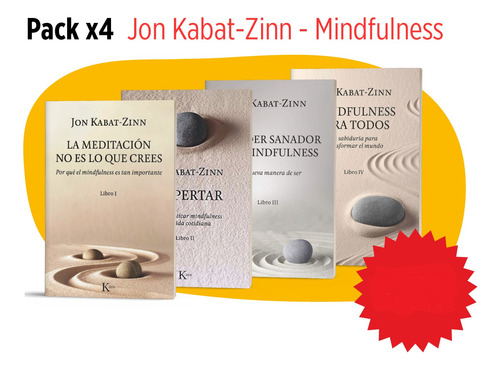 Pack 4 Libros De Jon Kabat-zinn Mindfulness