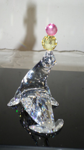 Figura De Cristal Swarovski Foca Jugando Seal Playing