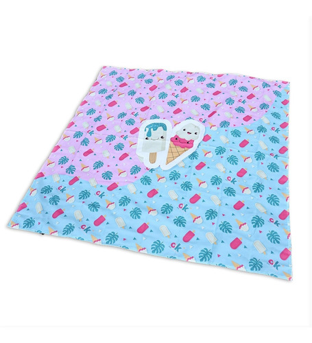 Imagen 2 de 7 de Lona Playera Lona Picnic Con Bolsa 140x140 Ice Cream Helado
