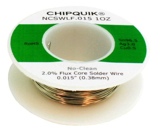 Chip Quik Ncswlf.015 1oz Lf Alambre De Soldadura 96.5/3/0.5