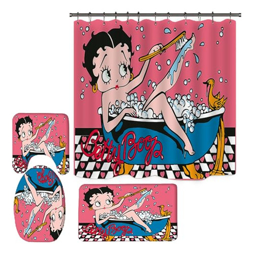 Juego De Cortina De Ducha De Dibujos Animados Lindos, Juego