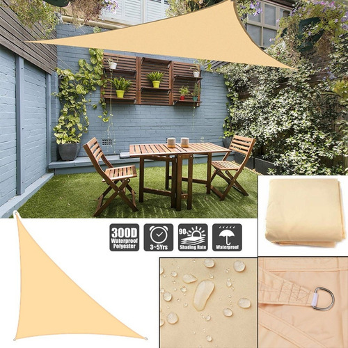 Imagen 8 de 10 de Lona Toldo Vela Triangular Filtro Uv Calidad 2.5x2.5x2.5