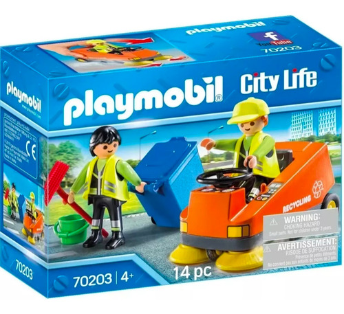 Playmobil 70203 City Life Limpiador De Calles Street Sweeper