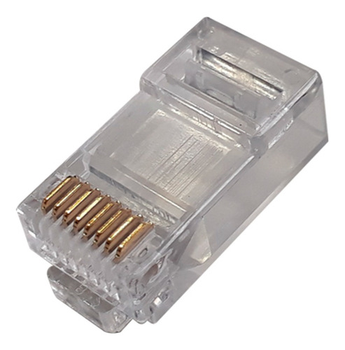 Conector De Rede Vazado Rj45 Cat6 Ez Crimp Pacote C/ 30 Pçs