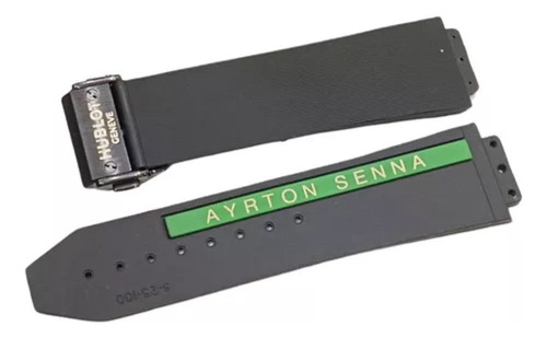 Pulseira Para Relogio Hublot Ayrton Senna 25mm Fecho Preto