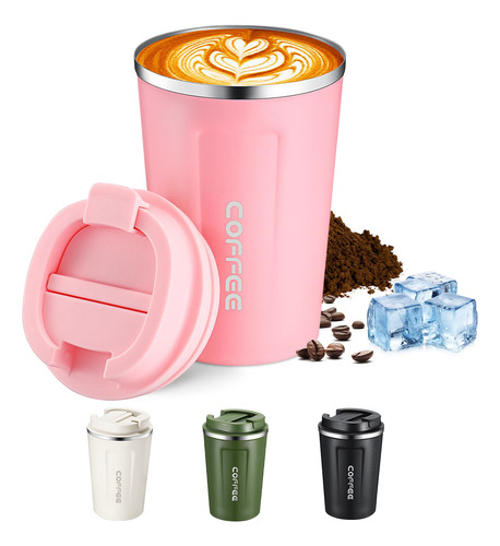 Termo Para Cafe Vaso Térmico Portátil 380ml Acero Inoxidable