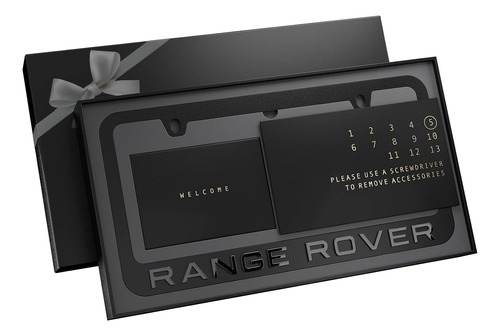 Marco De Matrícula Negro Range Rover