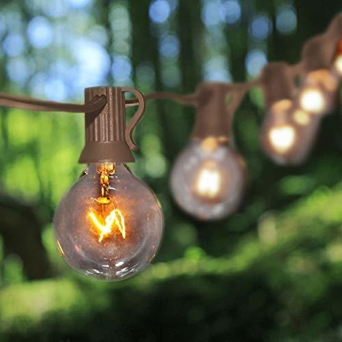 Guirnalda De Luces Con Bombillas G40 De 25 Pies Luz Cálida