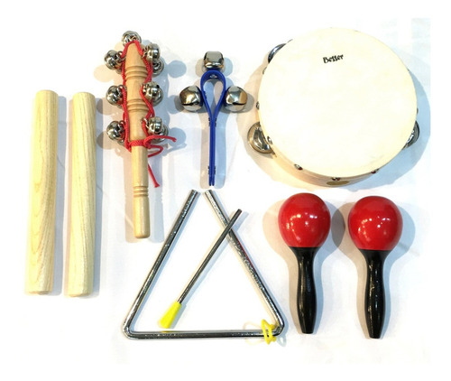 Besser Lt6a Kit Set Percusion Infantil Niños Escuela + Bolso