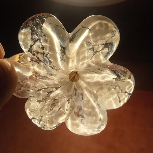 Par De Caireles Cristal Murano Flores Repuesto Vidrio Araña (Usado)