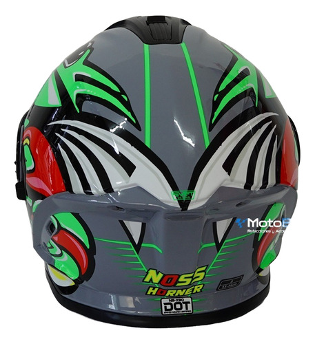Casco Noss Ns-x90 Abatible Horner Negro/verde Negro/verde Horner S