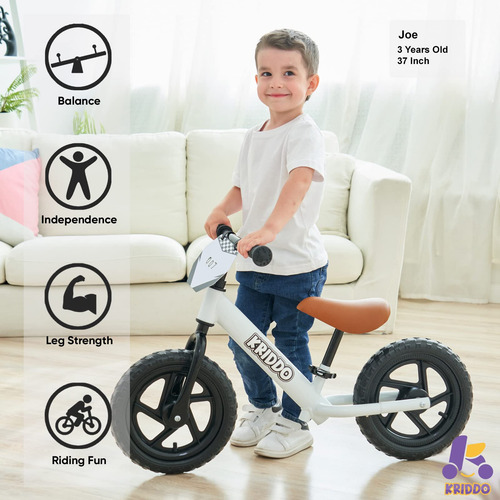 Bicicleta Balance Kriddo Para Niños Pequeños De 18 A 5 Años