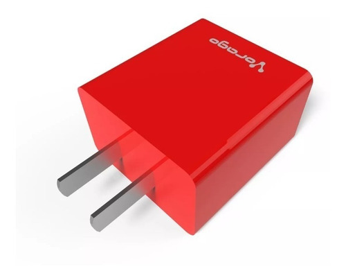 Cargador Usb De Pared Au-105 Vorago Rojo