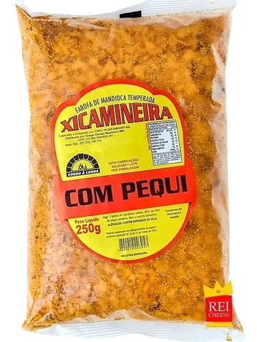 3 Pacote Farofa De Mandioca Temp Xicamineira Com Pequi 250g