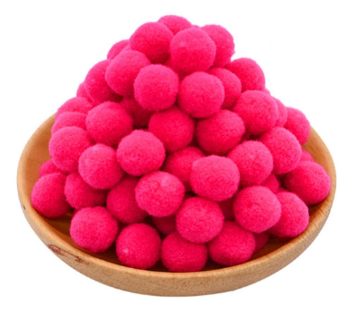 1000 Mini Pompom Bolinha 8mm Ro.141007 Cores Cor Pink Fluor 032