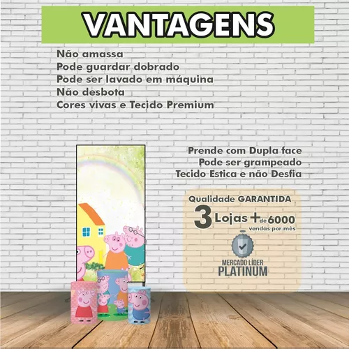 Casinha Peppa Pig  1,5m x 2,5m - Adecore Tecidos