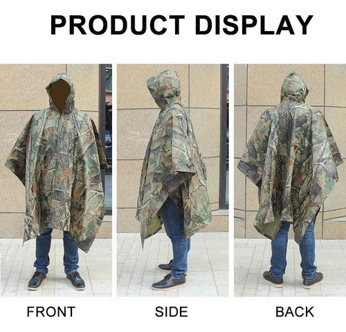 Poncho De Camping Camuflaje Impermeable Capa Tienda Militar