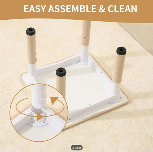 Set Mesa Y 2 Sillas Deskand Con Altura Ajustable Beige / B Beige