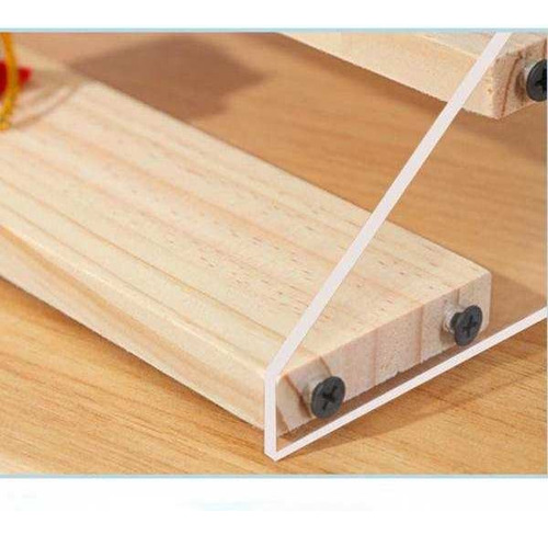 De Estante De Exhibición De Madera Maciza Acrílica De 3