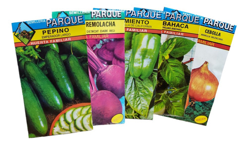 Pack X 5 Sobres Semillas Verduras Frutas Aromaticas Huerta