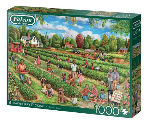 Puzzle Strawberry Picking Debbie X1000 Pcs Falcon Shp 