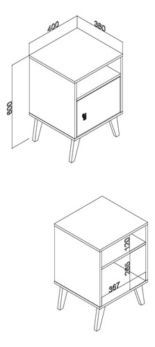 Mesa Lateral Cabur Retro