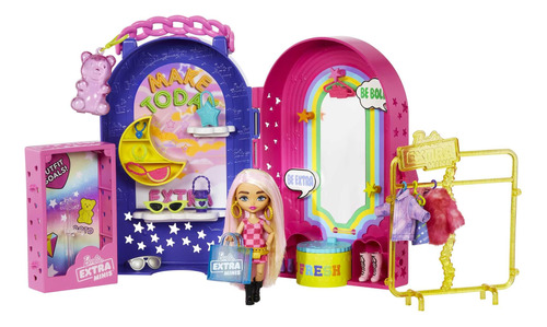 Barbie Extra Minis Muñeca Y Juego De Moda Con Más De 15 P.