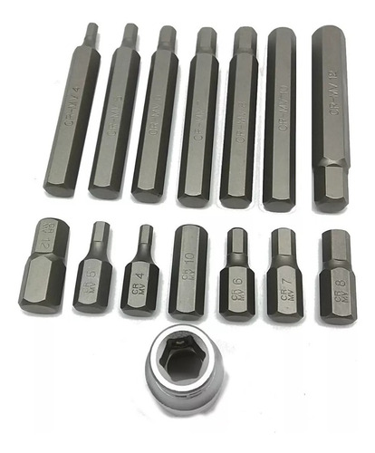 Imagem 2 de 2 de Kit Chave Allen Tipo Bit - 4 A 12 Mm / 11313 - Stels