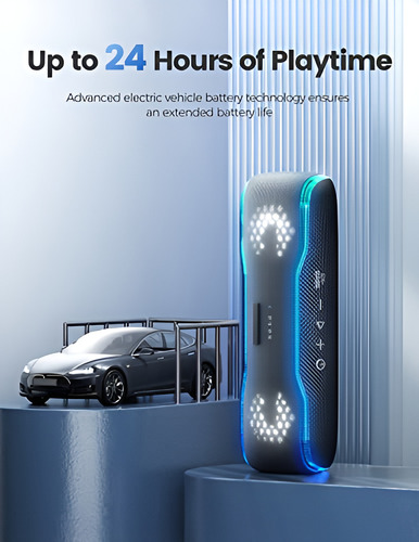 Altavoz Bluetooth Impermeable Con Luces Led Multicolor