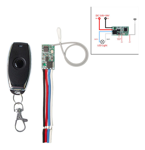Mini Interruptor De Control Remoto Inalámbrico Rf 433mhz 12v