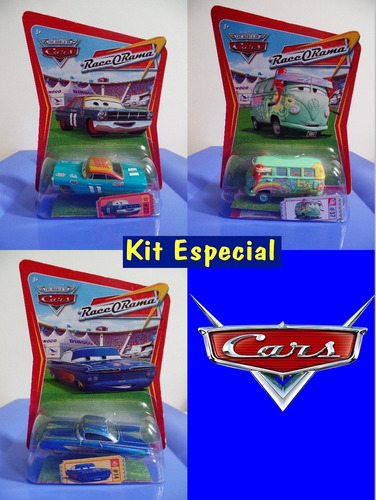 Kit Miniaturas Carros Ramone, Mario Andretti, Fillmore Novos