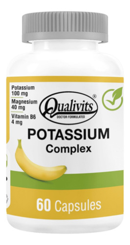 Potasio Complex Magnesio + Vitamina C 1000 Mg X100 Qualivits Sabor Natural