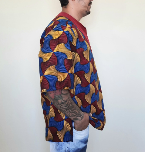 Imagem 3 de 4 de Blusa Bata Masculina Tecido Jamil