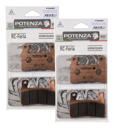 Kit Pastilha Potenza Sint Diant Honda Cbr600 Cbr954 220rc