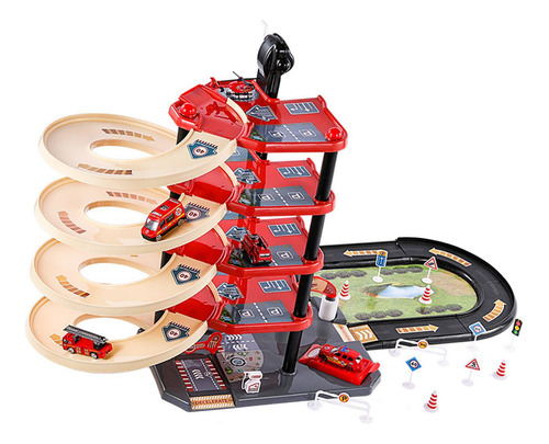 Juego De Pista De Carreras De Niños Pistas De Con 4 Autos