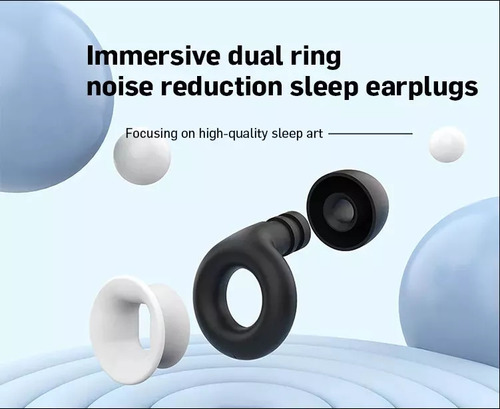 3 Pairs Quiet Ear Plug Loop Noise Silencer For Sleeping,
