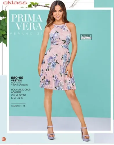 Vestido Cklass 980 69 Rosa Outlet saldos Mchn Cuotas sin inter s
