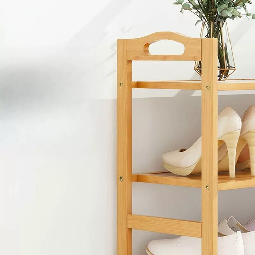 Almacenamiento Zapatos Zapateras 5 Piso Bamboo Organizador C Registro