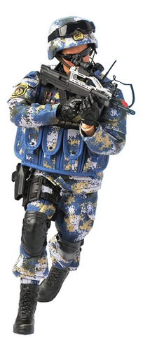 1/6 De Ação Do Soldados De Brinquedo Com Acessórios Azul