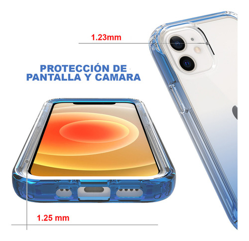 Funda 2 En 1 Uso Rudo For Modelos Oppo Bicolor Transparente