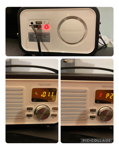 Bocina Bluetooth Y Radio Fm Retro Subwoofer Importada (Usado)