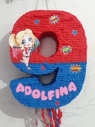 Piñata Harley Quinn Numeros- Todas Las Tematicas!