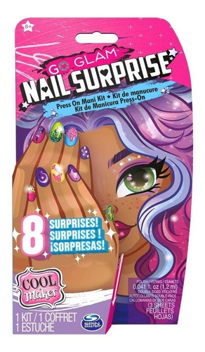 Imagen 1 de 6 de Kit De Uñas-manicure Go Glam 8 Sorpresas 