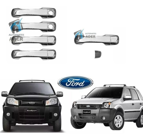 Imagen 1 de 2 de Kit De Cubre Manijas Cromadas Ford Ecosport Ranger Fiesta